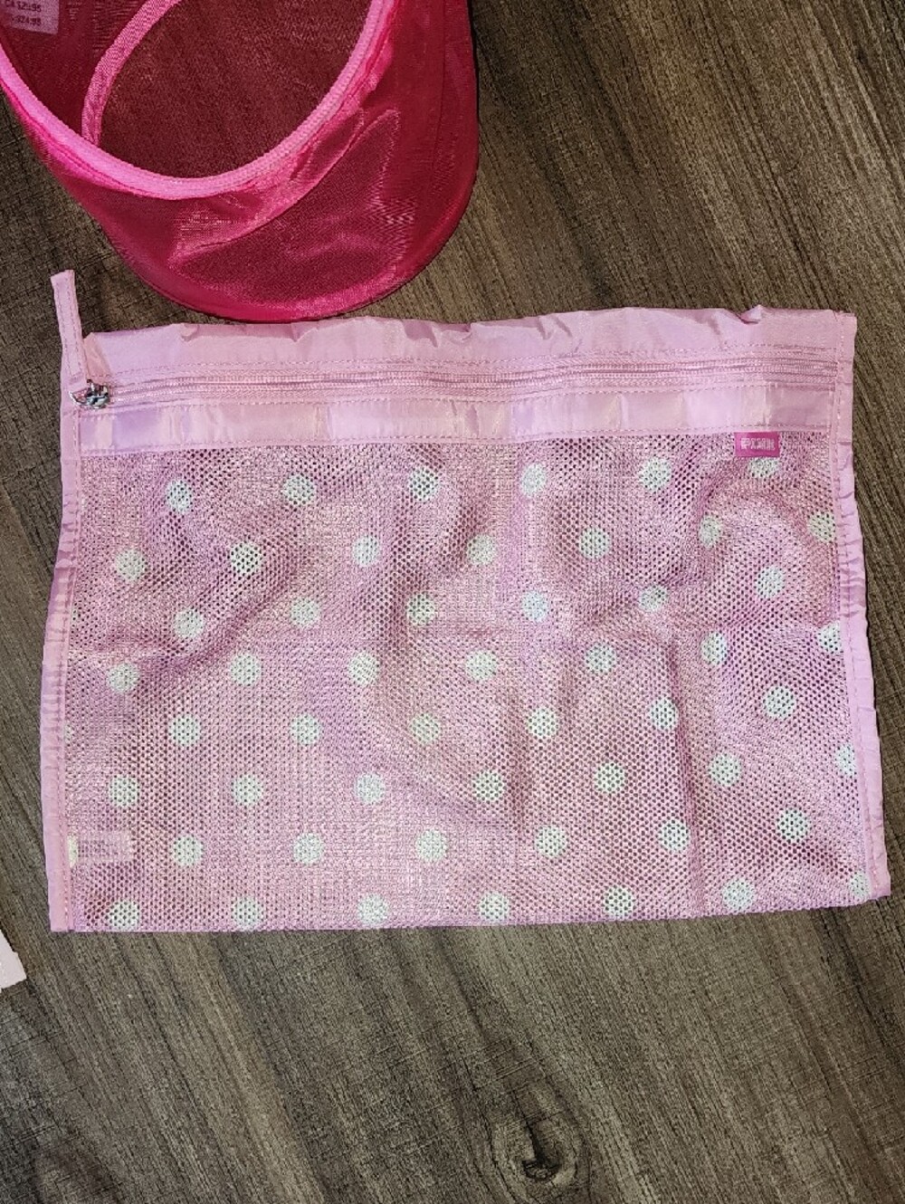 PINK Hot Pink Mesh Cosmetic Pouch - Picture 6 of 7